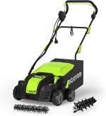 Scarificateur électrique 2 en 1 33 cm avec réglage de profondeur 4 positions et bac 55 L – image 1