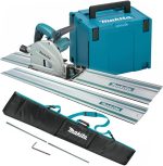 Scie plongeante 165 mm filaire 1300 W avec 2 rails 1,5 m et sac – image 1