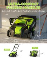 Scarificateur électrique 2 en 1 33 cm avec réglage de profondeur 4 positions et bac 55 L – image 9