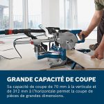 Scie à onglets radiale filaire 1600 W Ø216 mm aspiration 2 points - 2x lame de scie – image 6