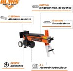 Fendeur de bûches électrique 6 tonnes 52 cm 2200 W 230 V – image 7