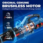 Souffleur de feuilles sans fil 40 V 650 CFM avec 2 batteries 4,0 Ah et chargeur – image 8