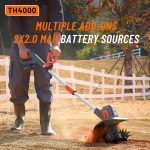 Motoculteur à batterie TASKSTAR TH4000 avec 2 batteries