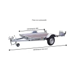 Remorque plateau LIDER Robust 40360 PTAC 750 kg 254x161 cm – image 2