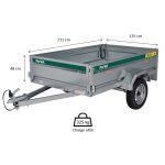 Remorque bagagère BJ2.11 500 kg 211x136x48 cm – image 2