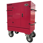 Malle de concours Midi Framboise 137,5x100x60 cm acier laqué 2 selles 3 tiroirs – image 1