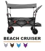 Chariot de jardin pliable 75 kg avec toit et frein