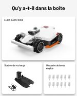 Robot tondeuse sans fil 3000 m² avec LiDAR 360° – image 2