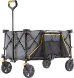 Chariot pliable 185 L avec porte-gobelets intégrés