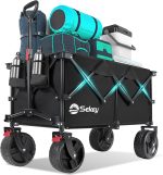 Chariot de jardin pliable 220 L avec 4 roues – image 1