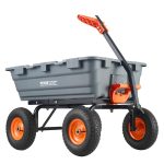 Chariot à benne basculante 680 kg avec poignée 2 en 1 - 544KG – image 1