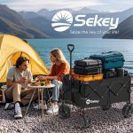 Chariot de jardin pliable 220 L avec 4 roues – image 2