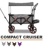 Chariot de jardin pliable 75 kg avec toit et frein