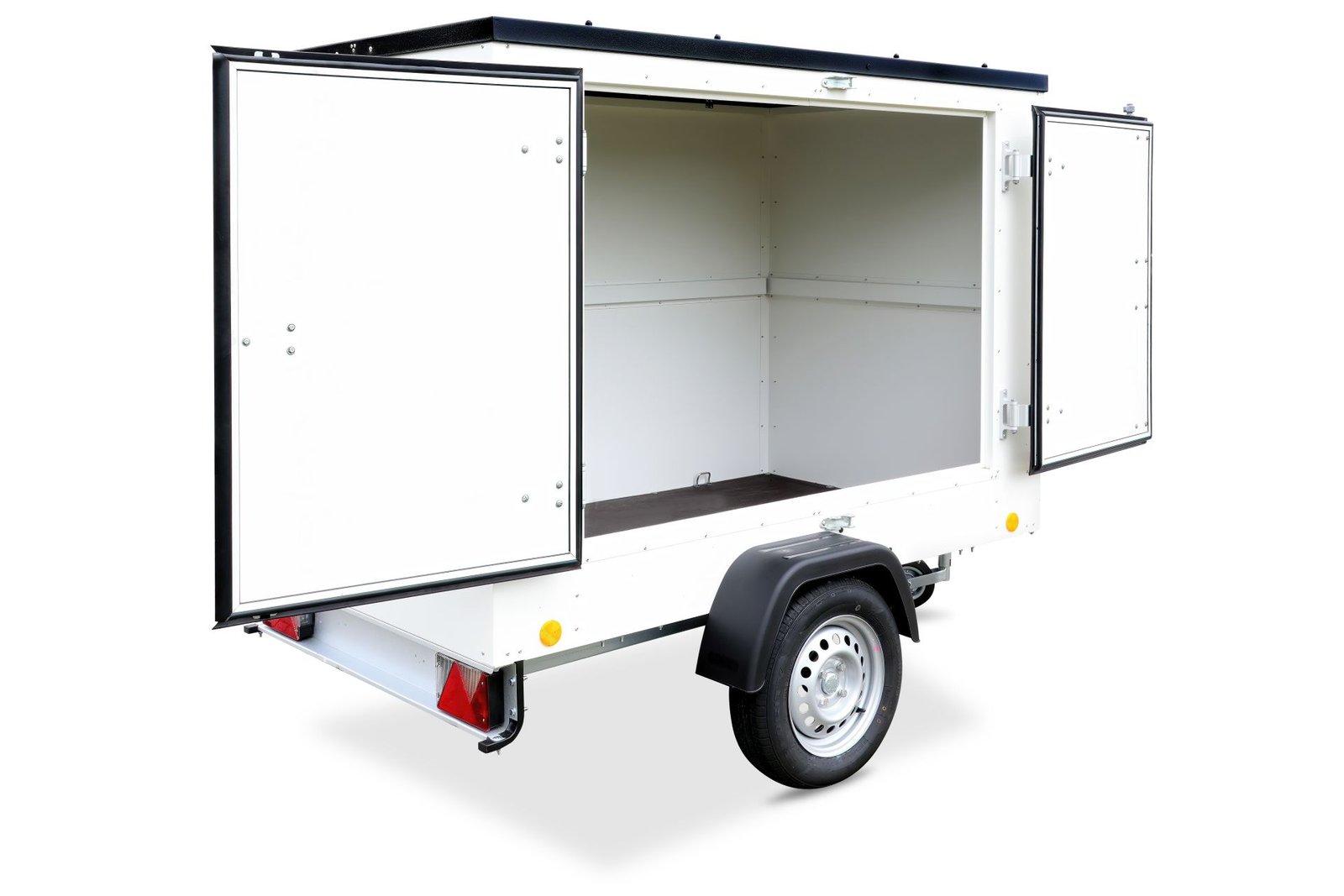 Remorque fourgon TPV KT-EU2 750 kg blanche avec double porte à droite