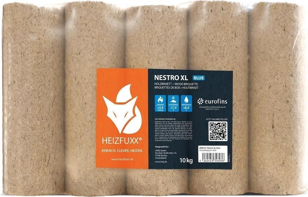 Bûches densifiées HEIZFUXX Nestro XL Blue 960 kg