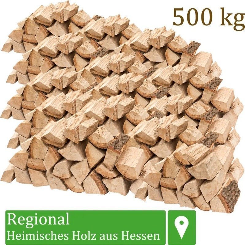 Bois de chauffage chêne 25 cm 500 kg prêt à brûler