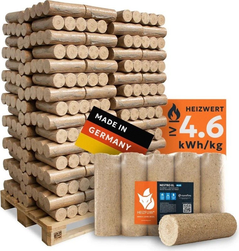 Bûches densifiées HEIZFUXX Nestro XL Blue 960 kg
