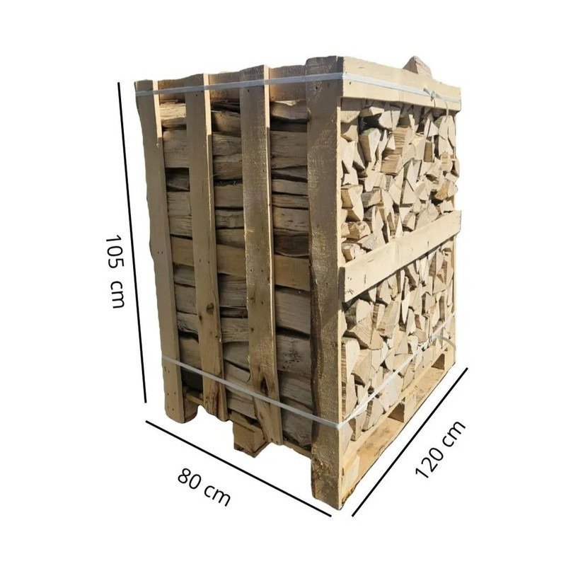 Bois de chauffage hêtre 25 cm 2 RM en caisses bois