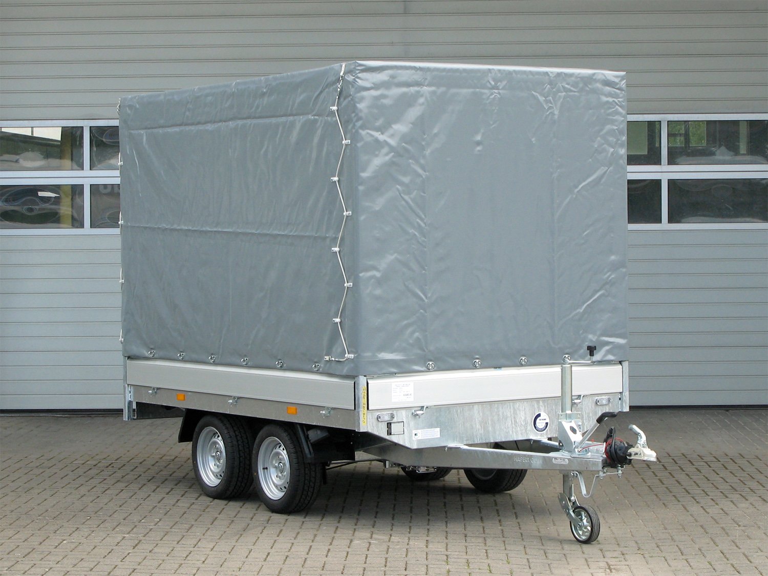 Remorque plateau Hapert Azure H-2 2700 4050 × 2000 mm avec bâche haute 2000 mm
