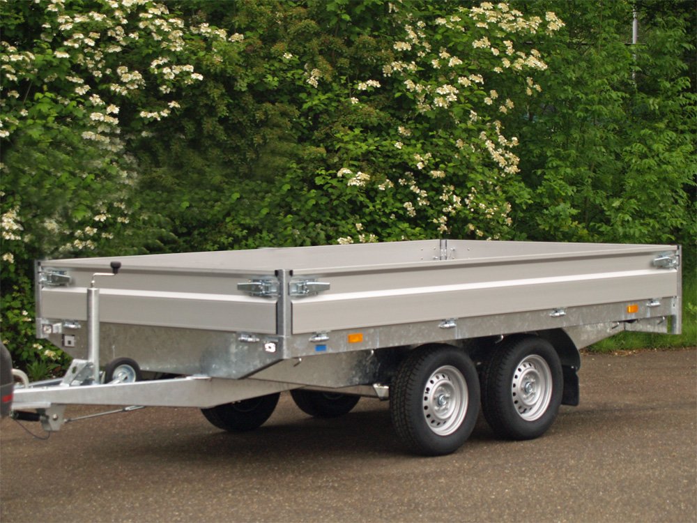 Remorque plateau Hapert Azure H-2 3500 4050 x 2000 avec suspension parabolique