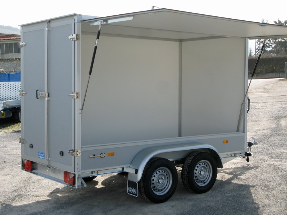Remorque magasin Hapert Sapphire L-2 2000 avec volet de vente latéral