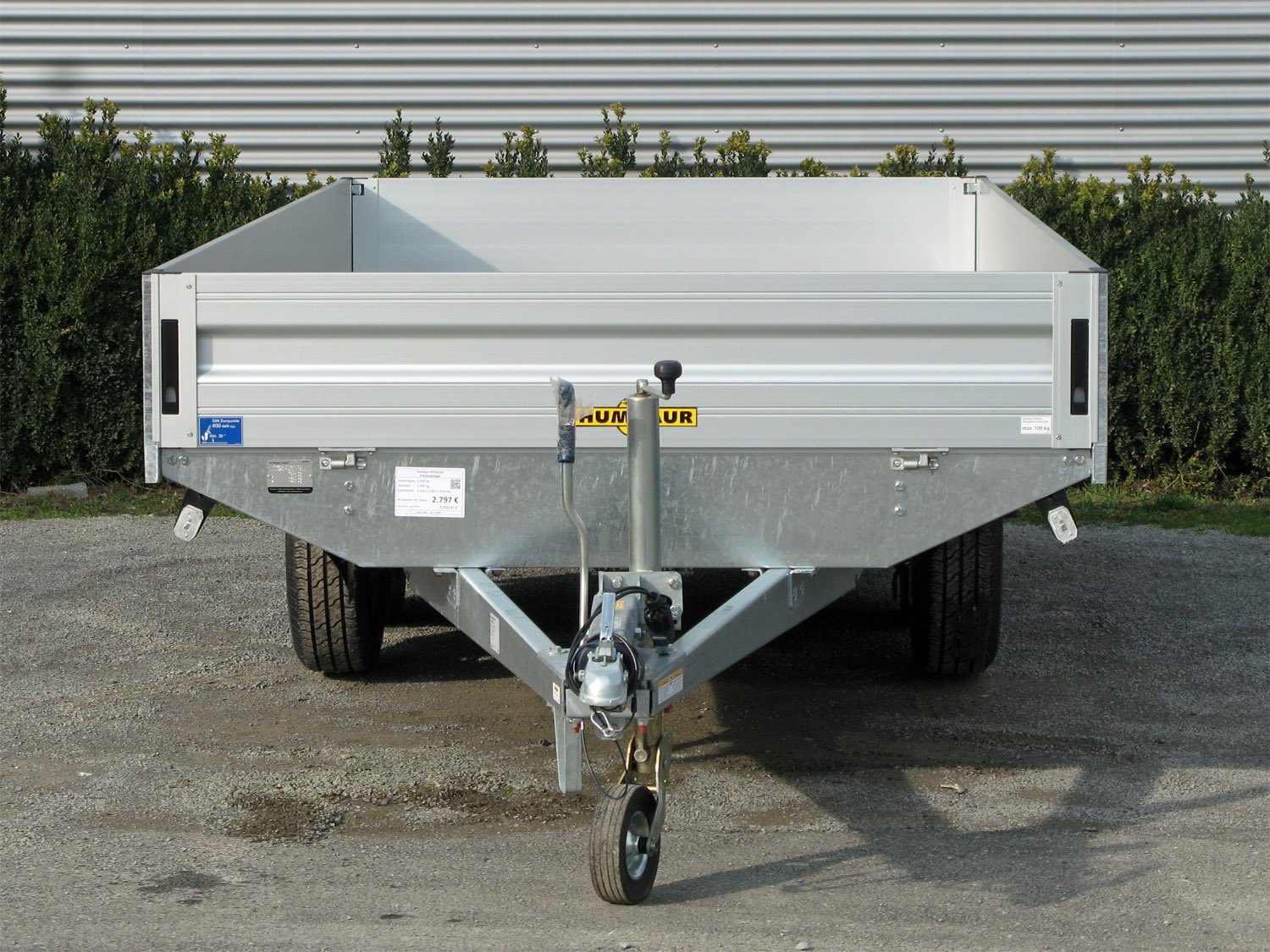 Remorque plateau Humbaur HT354121 3500 kg avec 12 anneaux d’arrimage