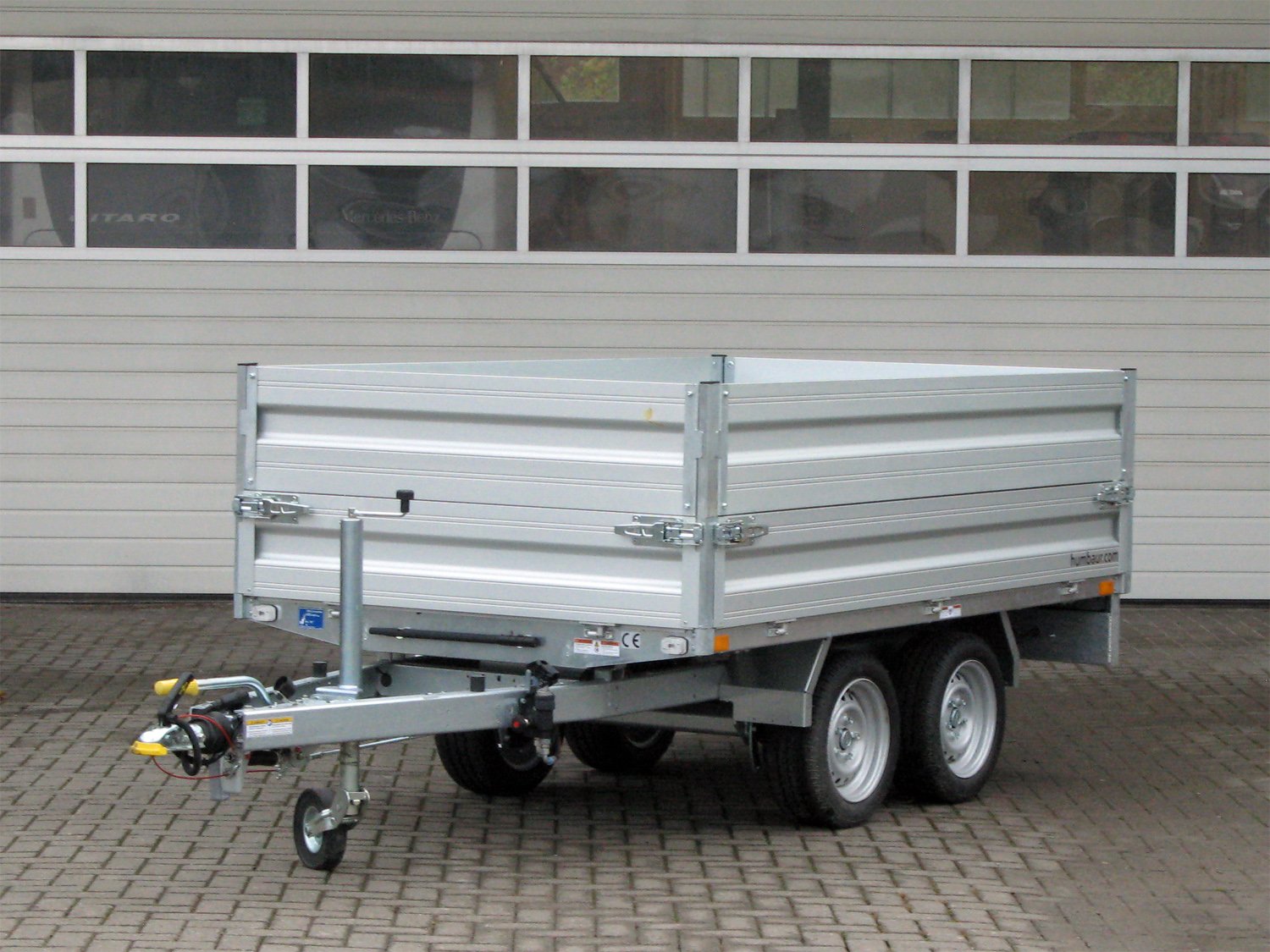 Remorque benne arrière Humbaur HUK 272715 avec pompe électrique et rehausse