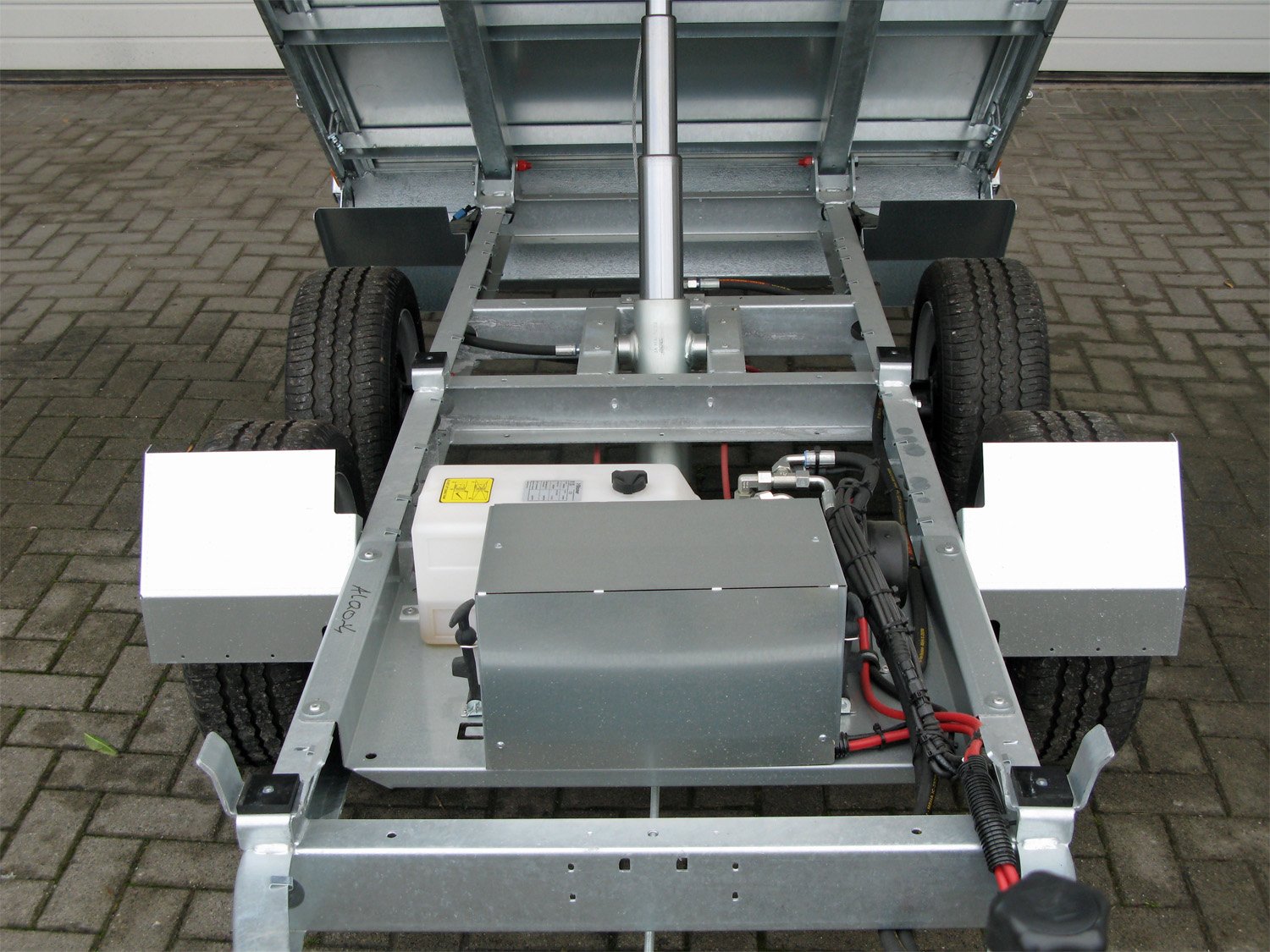 Remorque benne arrière Humbaur HUK 272715 avec pompe électrique et rehausse