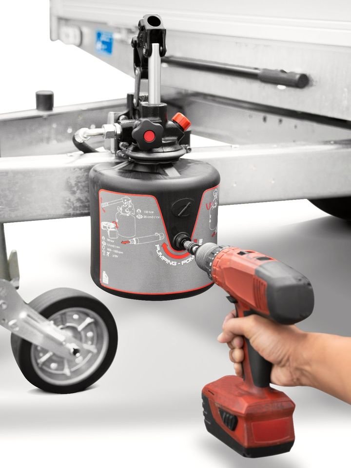 Remorque benne arrière Humbaur HUK 272715 avec pompe manuelle et FLEXePump