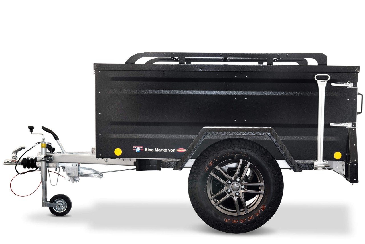 Remorque tout-terrain KT-EB2 1000 kg noire pour tente de toit
