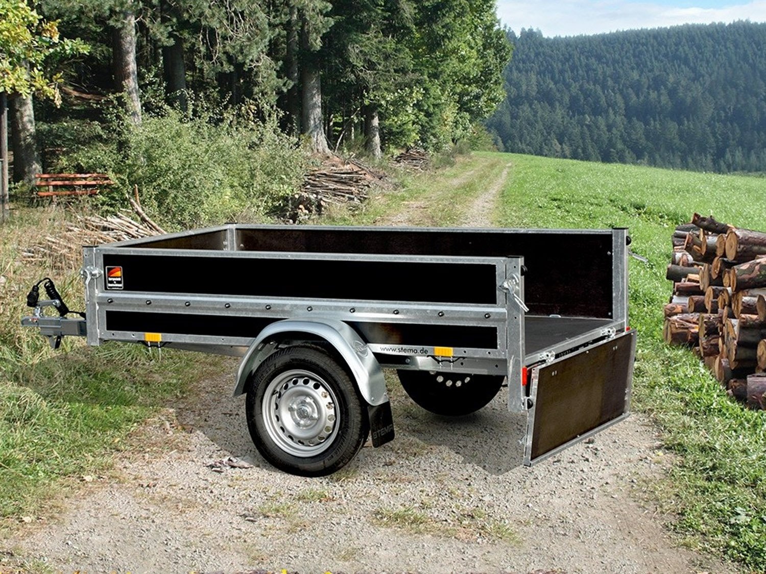 Remorque utilitaire STEMA HZ 7.5-20-12.1 C Woodoxx bâche haute