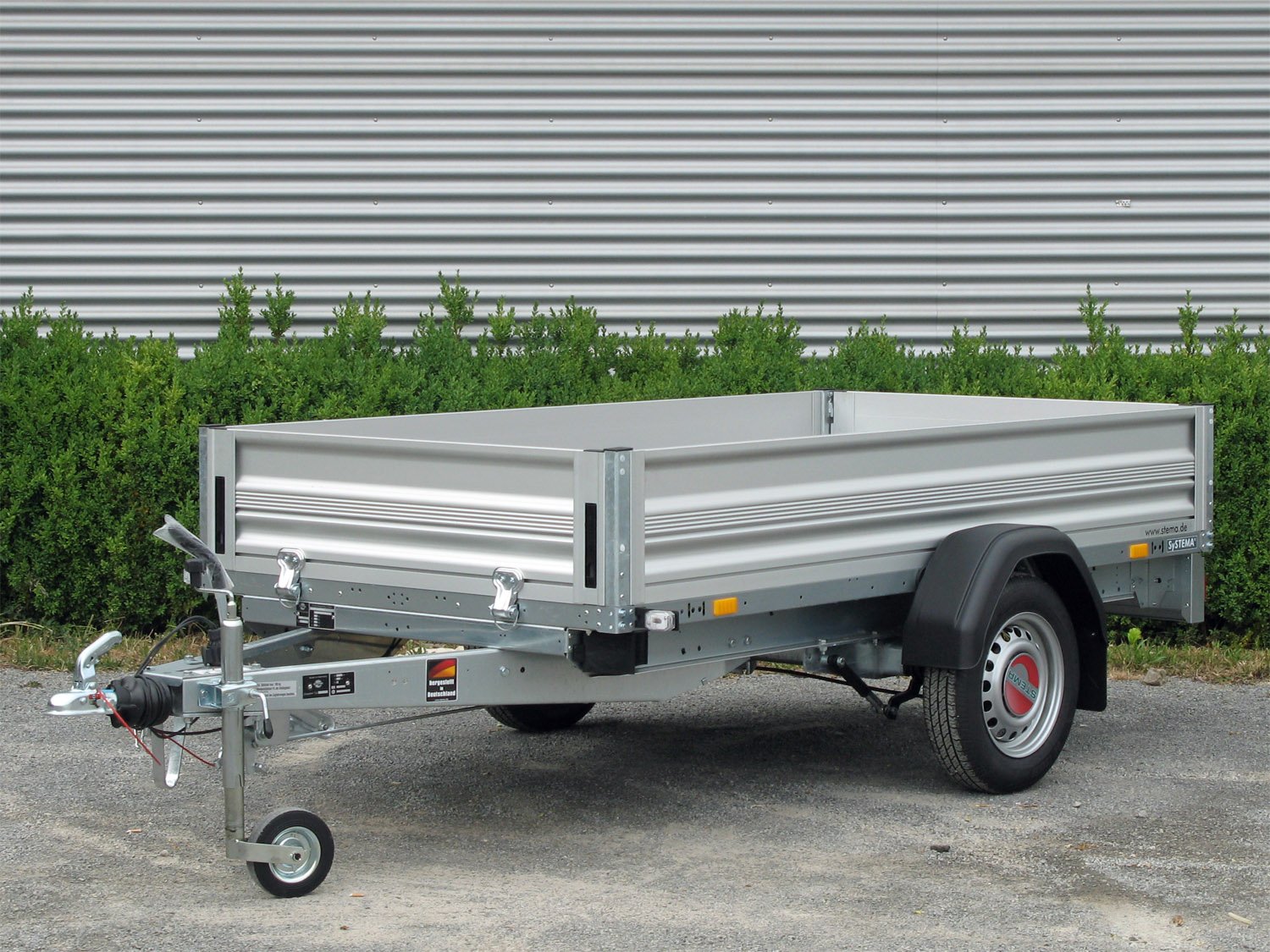 Remorque utilitaire STEMA ST O1 7.5-25-15.1 ridelles aluminium