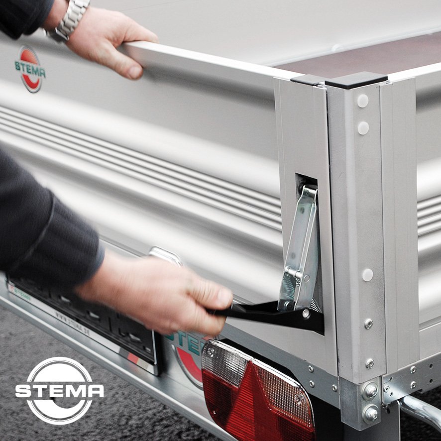 Remorque plateau STEMA SH O1 7.5-25-15.2 à ridelles aluminium