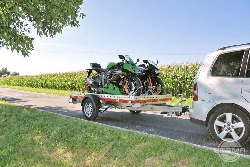 Remorque porte-motos STEMA STM O1 7.5-25-13.1 rouge
