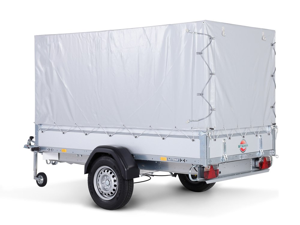 Remorque utilitaire STEMA STL 1300 O2 13-25-13.1 COC avec bâche et arceaux