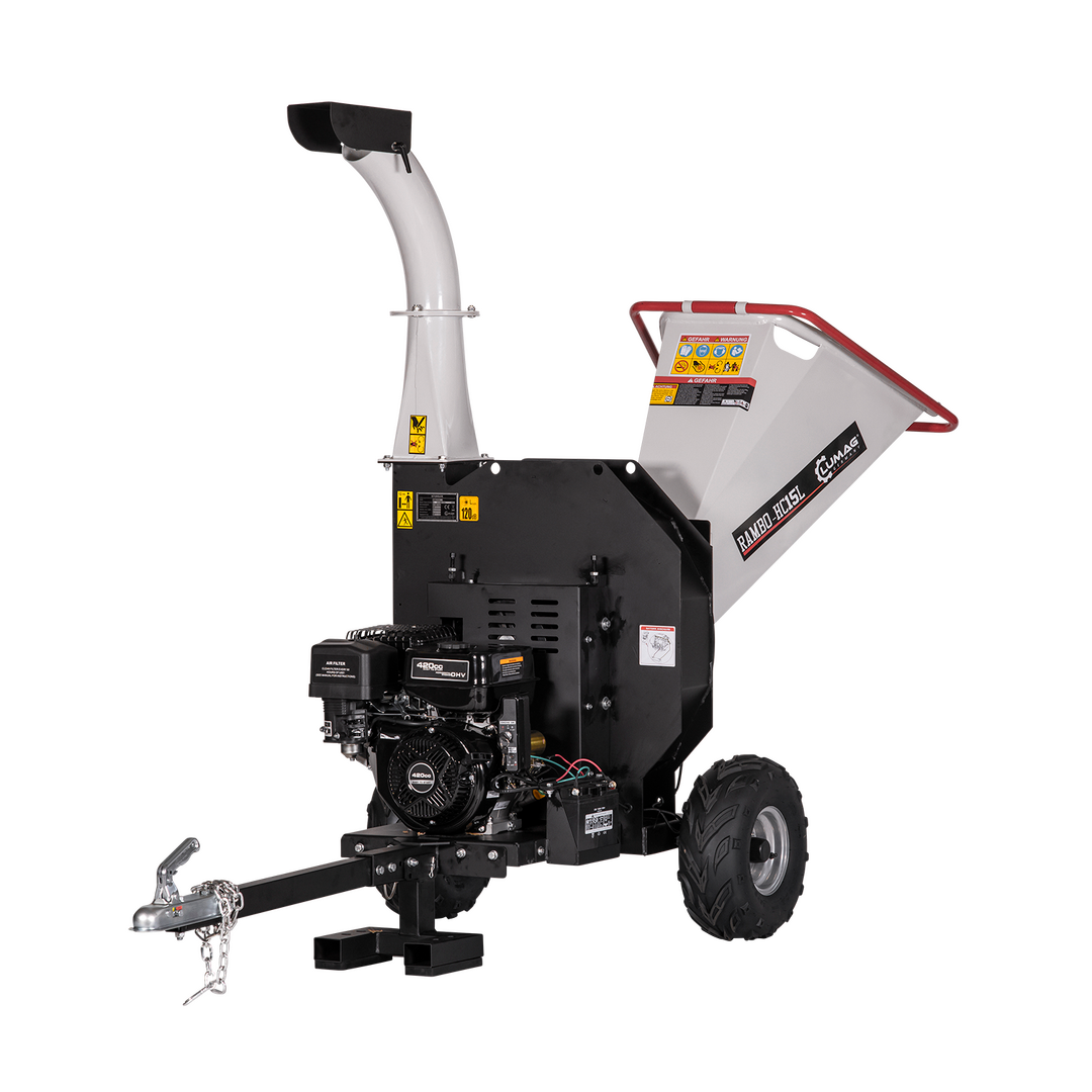 Broyeur de végétaux thermique LUMAG RAMBO-HC15L pour branches et feuillage