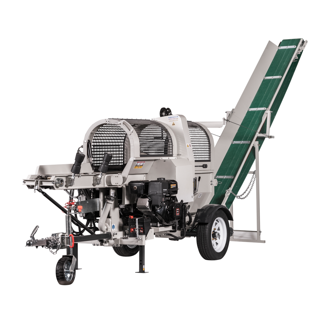 Fendeuse-scie à essence LUMAG SSA400GH-PRO/S avec convoyeurs